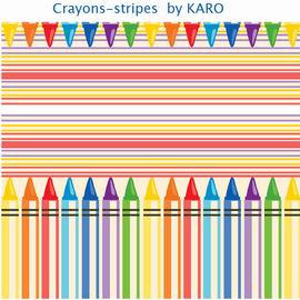 Crayons � stripes